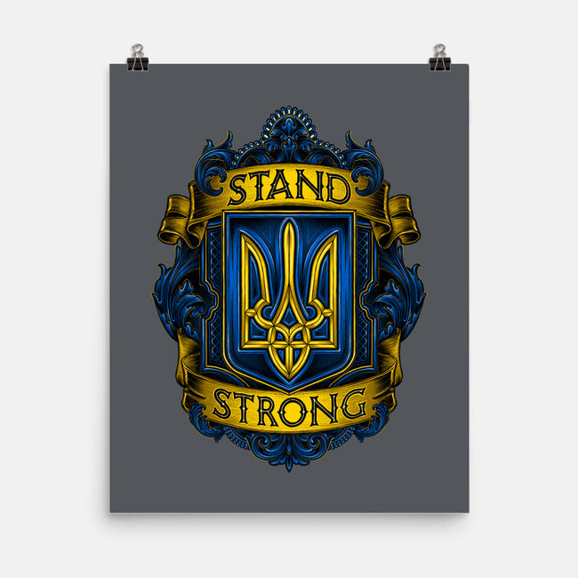 Stand Strong Ukraine-none matte poster-glitchygorilla