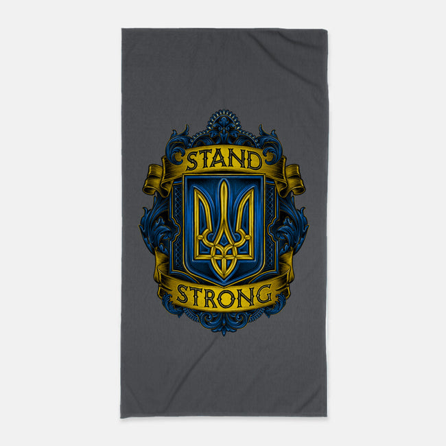 Stand Strong Ukraine-none beach towel-glitchygorilla