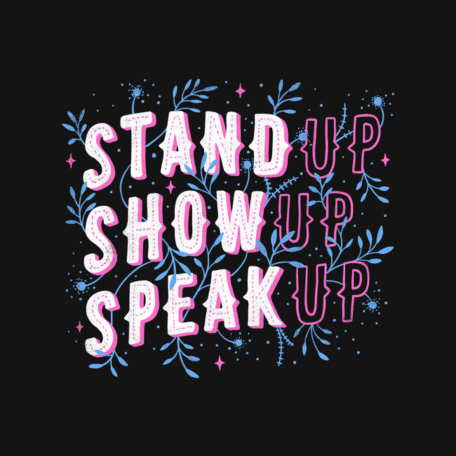 Stand Up Show Up Speak Up-womens off shoulder sweatshirt-tobefonseca