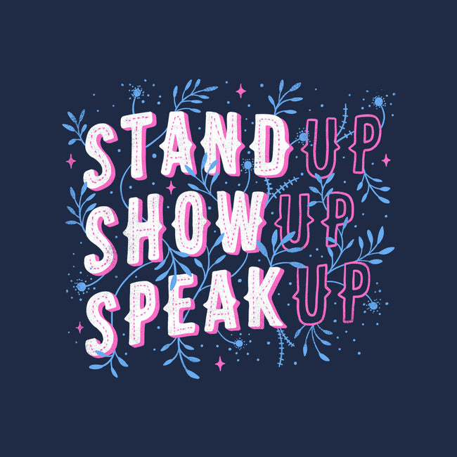 Stand Up Show Up Speak Up-womens racerback tank-tobefonseca