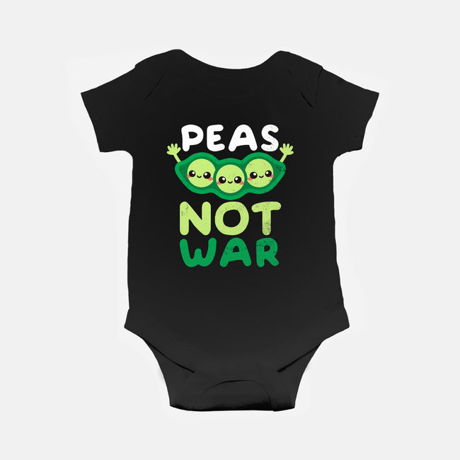 Peas Not War-baby basic onesie-NemiMakeit