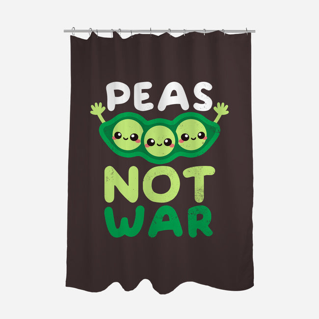 Peas Not War-none polyester shower curtain-NemiMakeit