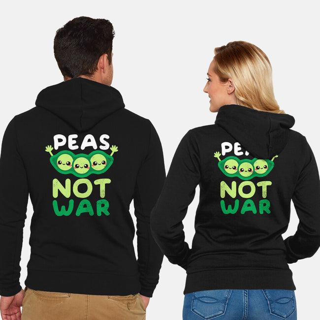 Peas Not War-unisex zip-up sweatshirt-NemiMakeit