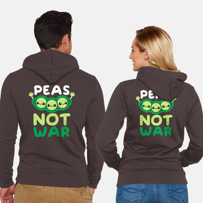 Peas Not War-unisex zip-up sweatshirt-NemiMakeit