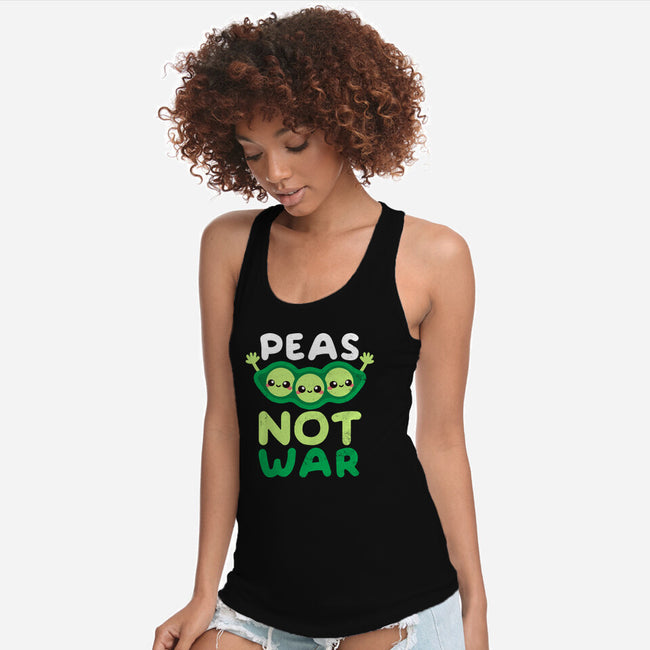 Peas Not War-womens racerback tank-NemiMakeit