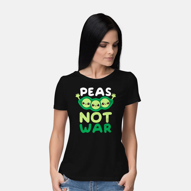 Peas Not War-womens basic tee-NemiMakeit