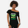 Peas Not War-womens off shoulder tee-NemiMakeit