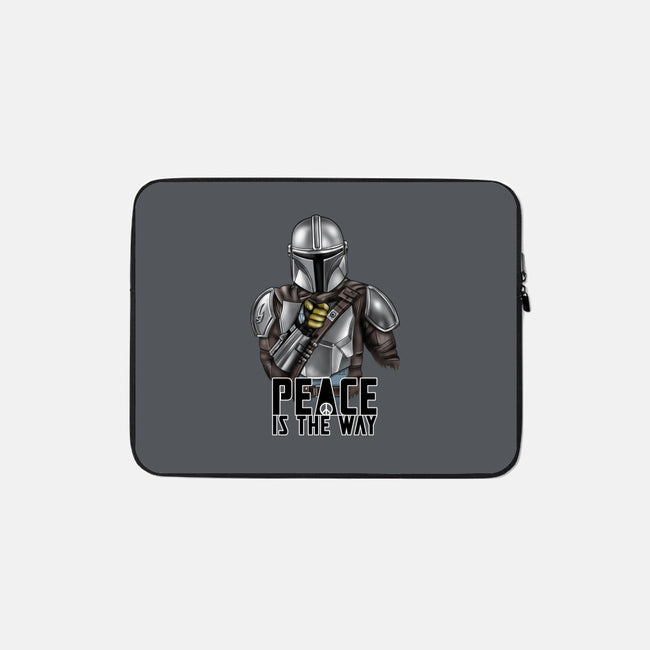 Peace Is The Way-none zippered laptop sleeve-NMdesign