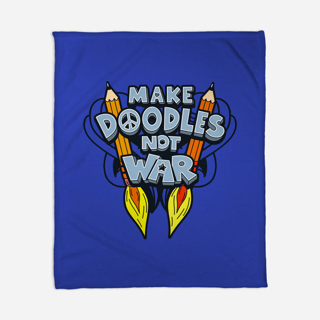 Make Doodles Not War-none fleece blanket-Boggs Nicolas