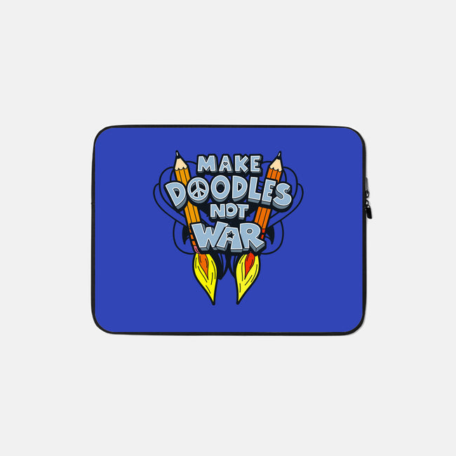 Make Doodles Not War-none zippered laptop sleeve-Boggs Nicolas