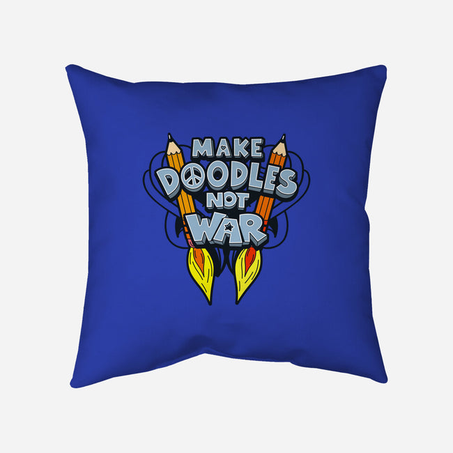 Make Doodles Not War-none removable cover throw pillow-Boggs Nicolas