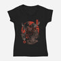Stop Wars-womens v-neck tee-dumbassman