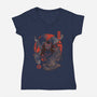 Stop Wars-womens v-neck tee-dumbassman