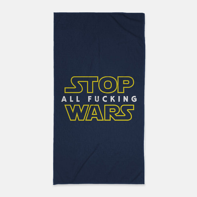 Stop Wars-none beach towel-dumbassman