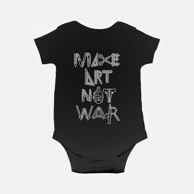 Make Art Not War-baby basic onesie-turborat14