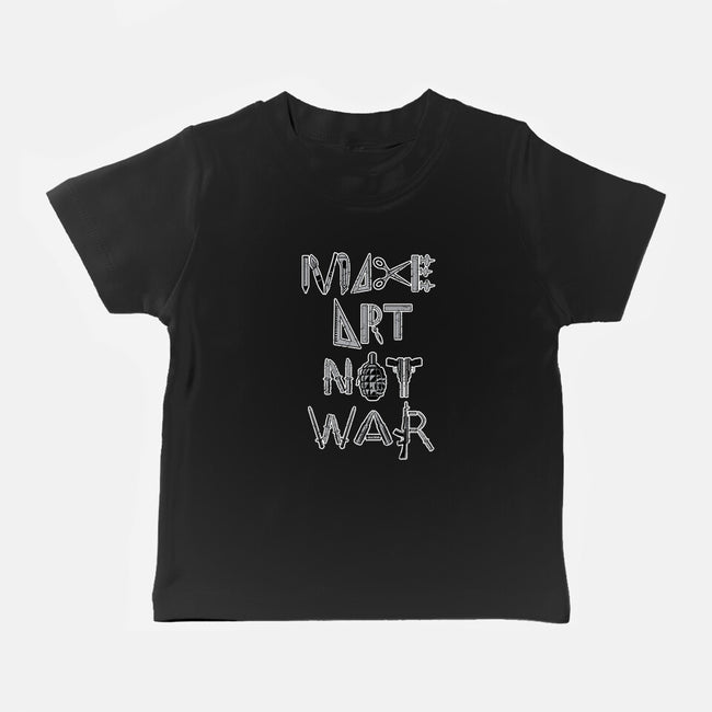 Make Art Not War-baby basic tee-turborat14