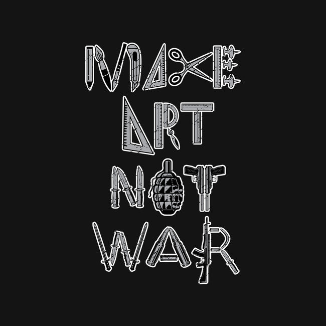 Make Art Not War-none removable cover throw pillow-turborat14
