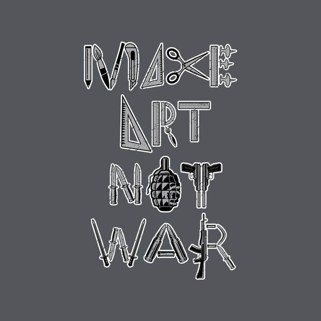 Make Art Not War-none removable cover w insert throw pillow-turborat14
