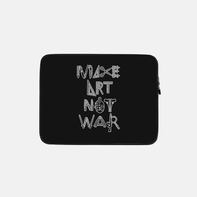 Make Art Not War-none zippered laptop sleeve-turborat14