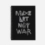 Make Art Not War-none dot grid notebook-turborat14