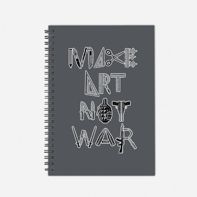 Make Art Not War-none dot grid notebook-turborat14