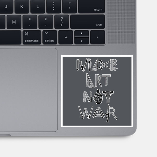Make Art Not War-none glossy sticker-turborat14