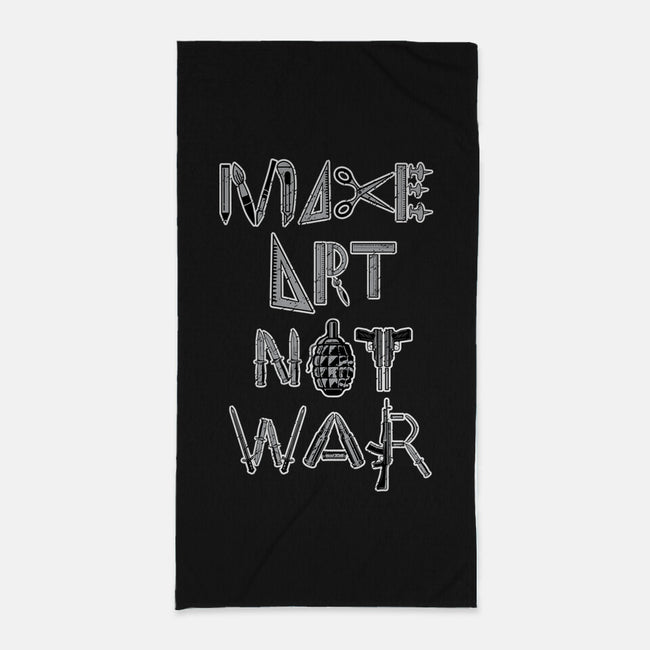 Make Art Not War-none beach towel-turborat14