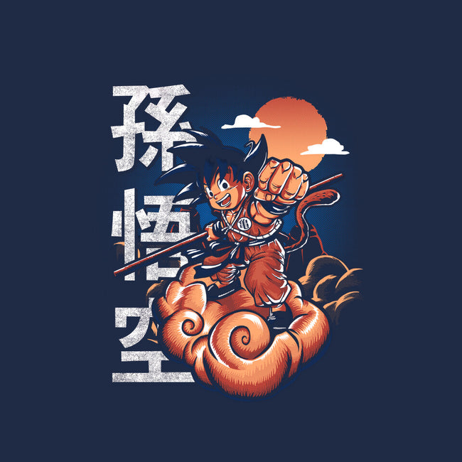 Goku In The Golden Cloud-unisex crew neck sweatshirt-Knegosfield