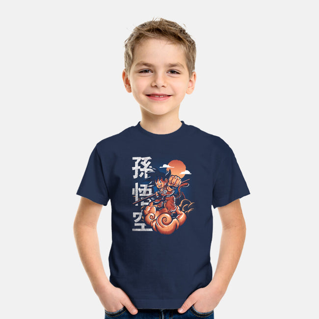 Goku In The Golden Cloud-youth basic tee-Knegosfield