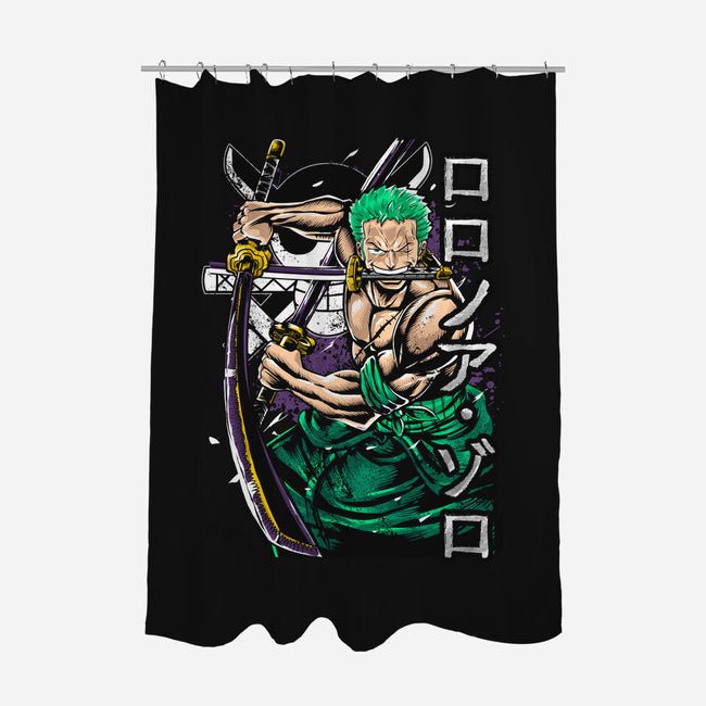 The Great Swordman-none polyester shower curtain-Knegosfield