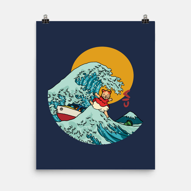 Kitty In The Sea-none matte poster-Vamp Dearie