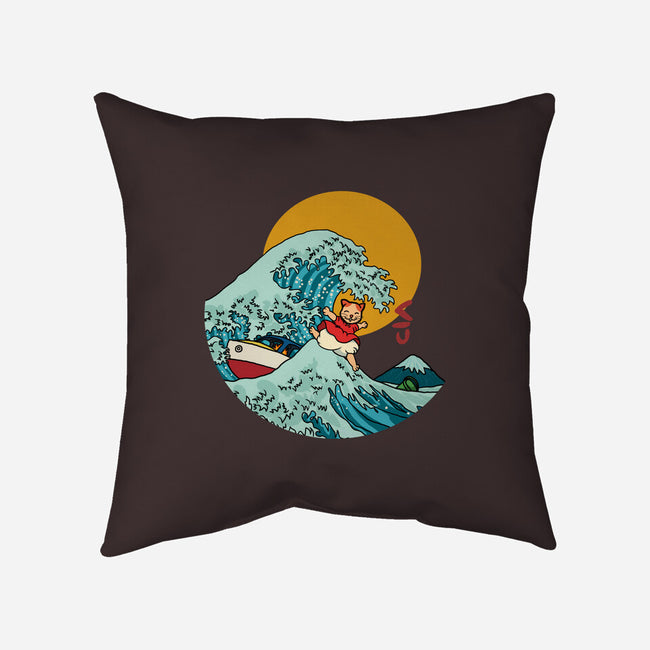 Kitty In The Sea-none removable cover throw pillow-Vamp Dearie