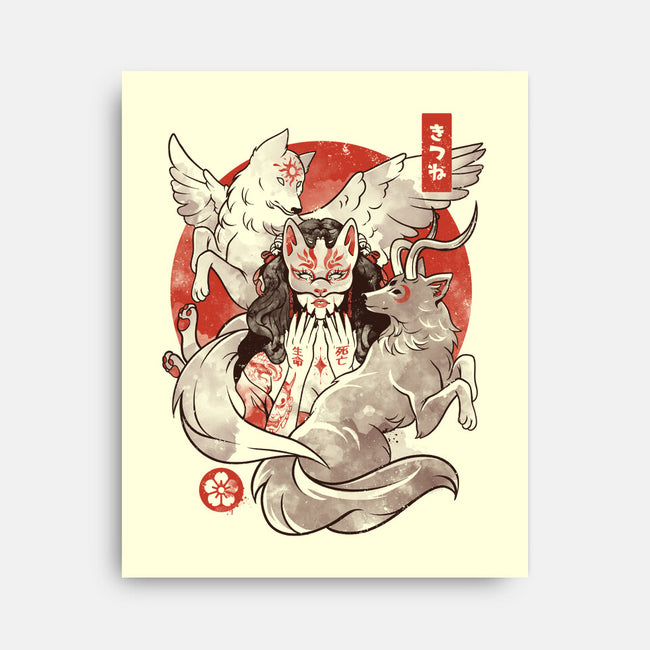 The Fox Yokai-none stretched canvas-eduely