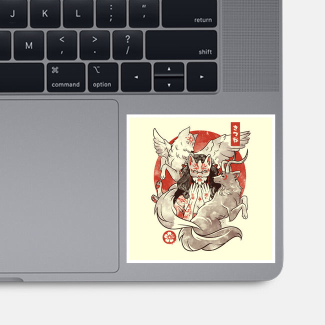 The Fox Yokai-none glossy sticker-eduely