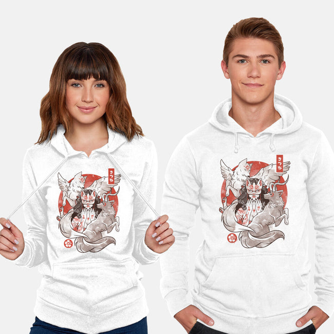 The Fox Yokai-unisex pullover sweatshirt-eduely