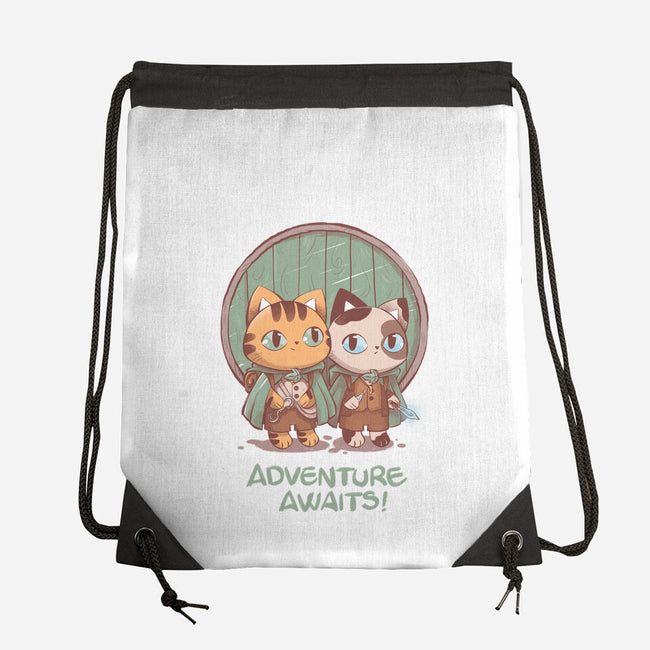 Kitten Adventure Awaits-none drawstring bag-ricolaa