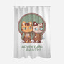 Kitten Adventure Awaits-none polyester shower curtain-ricolaa