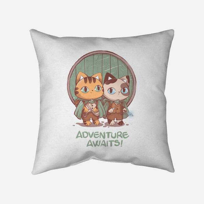 Kitten Adventure Awaits-none removable cover w insert throw pillow-ricolaa