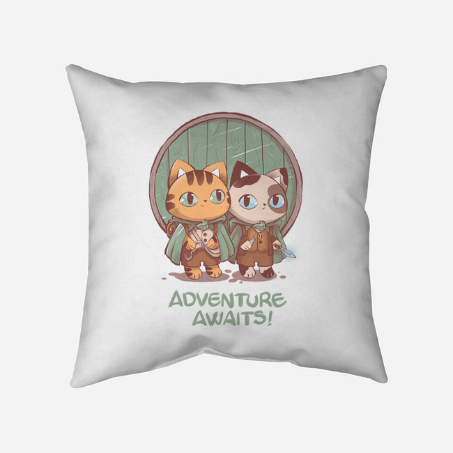 Kitten Adventure Awaits-none removable cover throw pillow-ricolaa