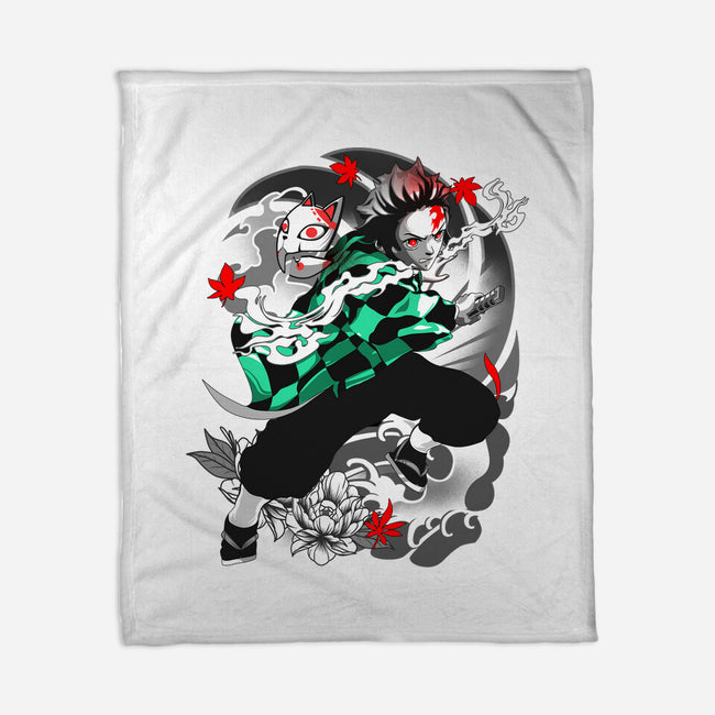 Tanjiro Breathing Form-none fleece blanket-heydale