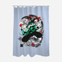 Tanjiro Breathing Form-none polyester shower curtain-heydale