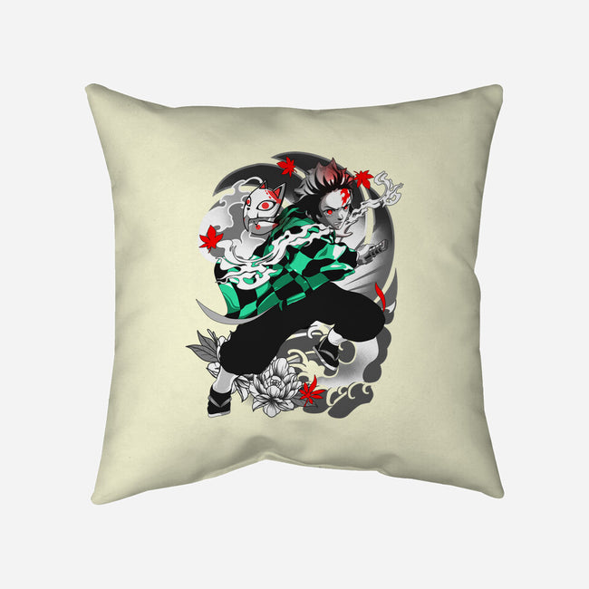 Tanjiro Breathing Form-none removable cover w insert throw pillow-heydale