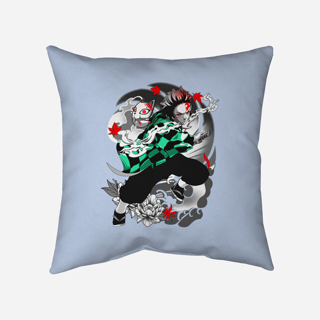 Tanjiro Breathing Form-none removable cover throw pillow-heydale