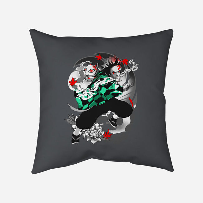 Tanjiro Breathing Form-none removable cover throw pillow-heydale