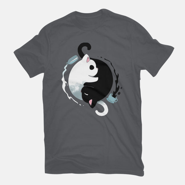 Yin Yang Kittens-womens basic tee-Vallina84