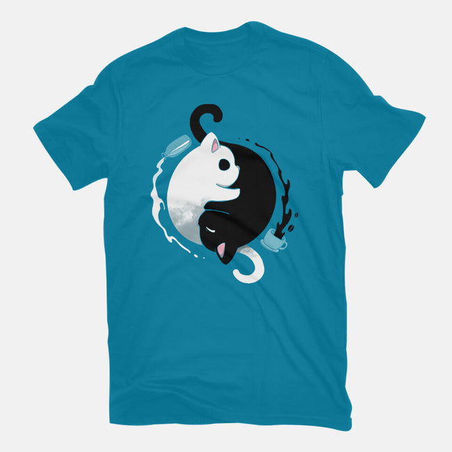 Yin Yang Kittens-womens fitted tee-Vallina84