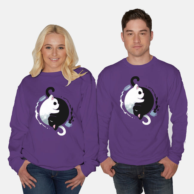 Yin Yang Kittens-unisex crew neck sweatshirt-Vallina84