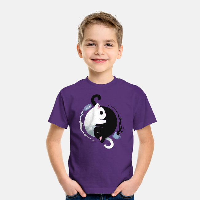 Yin Yang Kittens-youth basic tee-Vallina84