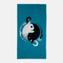 Yin Yang Kittens-none beach towel-Vallina84