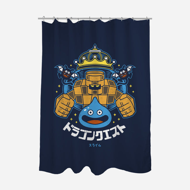 Slimes And Monsters-none polyester shower curtain-Logozaste
